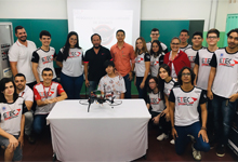 Equipe de desenvolvimento e pesquisa de drones da Etec Fernandópolis em parceria com o Grupo Arakaki